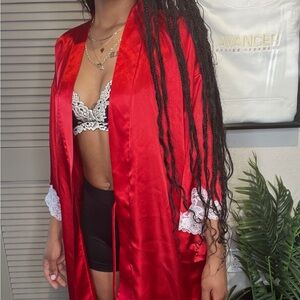 Women’s Short Red Robe